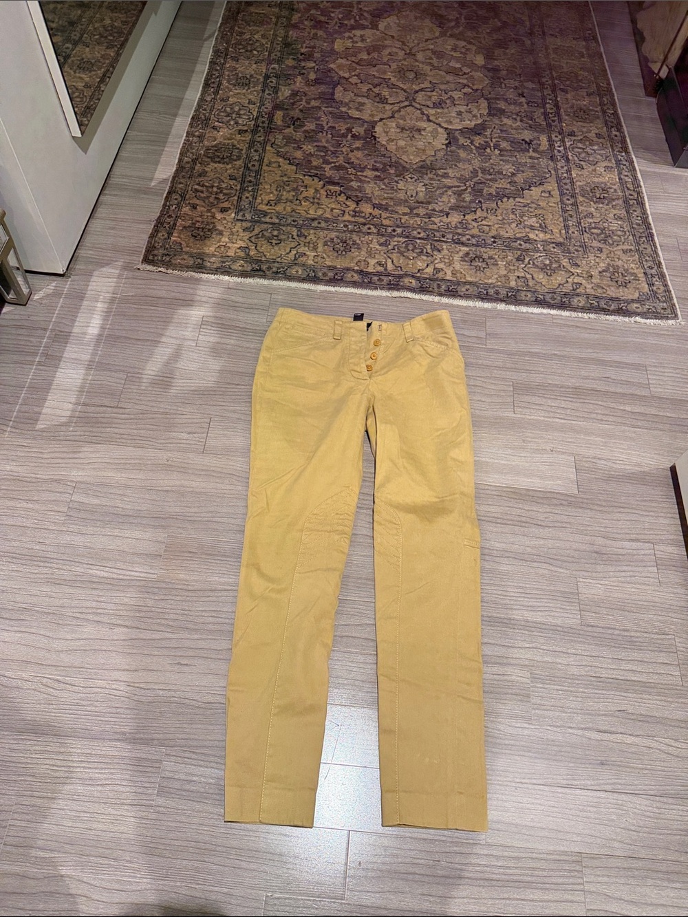 DKNY Women's Straight-Leg Pants in Mustard Yellow